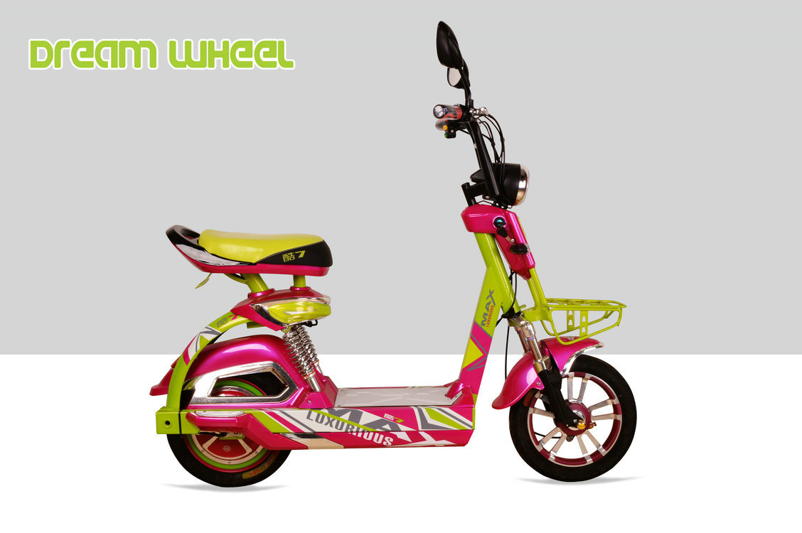 14 Inch Wheel Pedal Assist Electric Bike , Steel Pedal Assist Fat Bike 32km/h