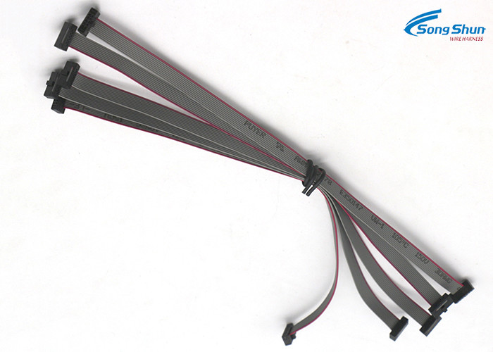 Female 30 Pin Ribbon Cable , Copper Wire Conductor 30AWG 20 Pin Ribbon Cable
