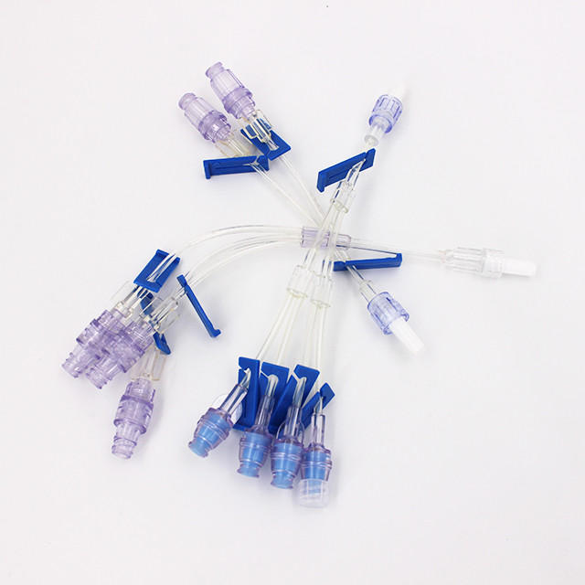 Medical one way extension tube with normal needle free connector luerlock needless connector