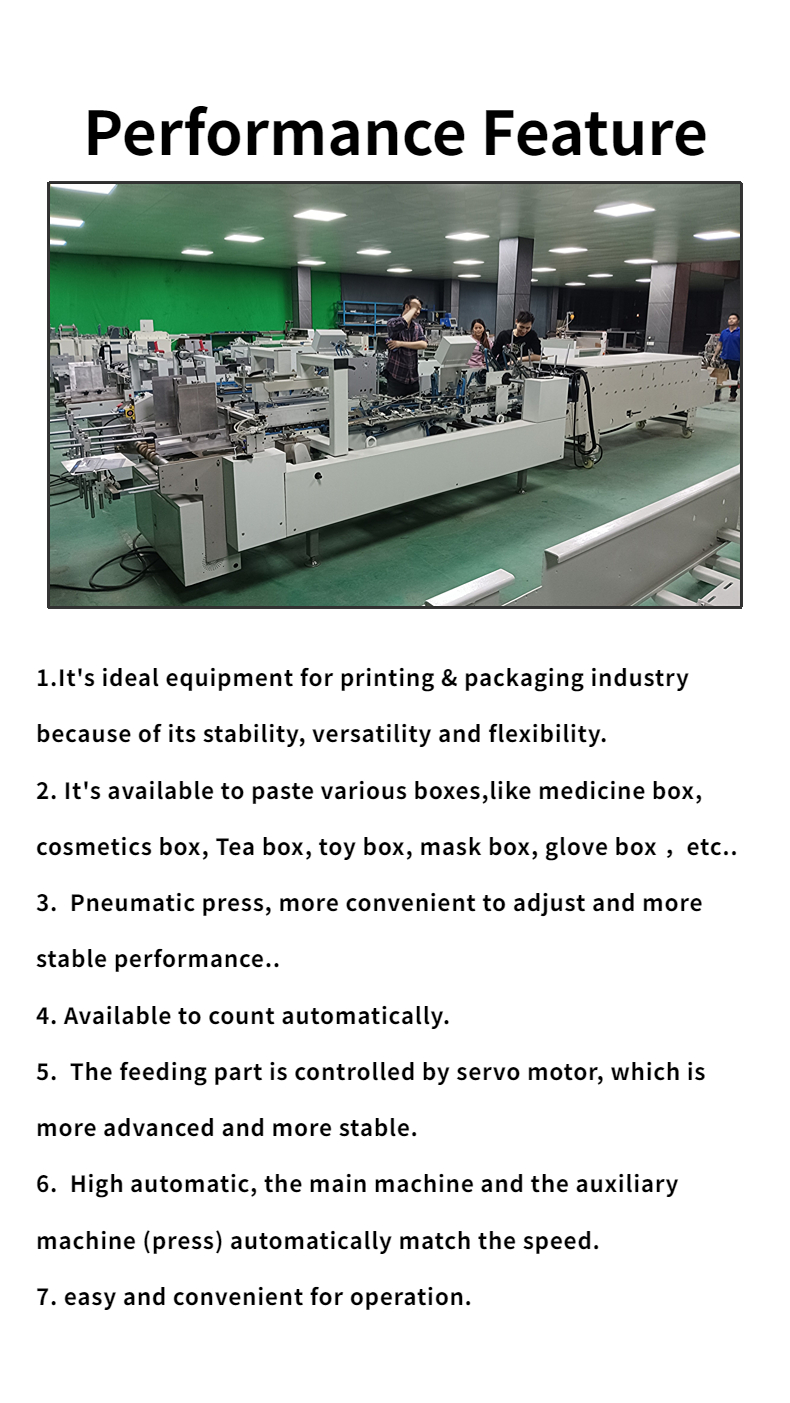 CQT 800 Water Soluble Cold Glue Automatic Gluer Folder Machine for Cardboard/Corrugated Boxes