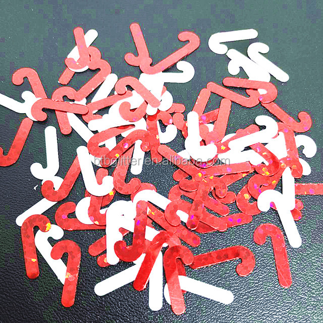 Make Your Home Merry and Bright with Our Christmas Candy Cane Glitter Shape Decoration