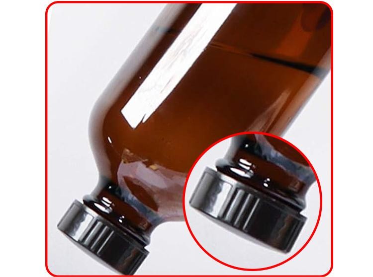 50ml 120m 200ml Liquid Medicine Amber Brown Glass Bottles With Child Proof Caps