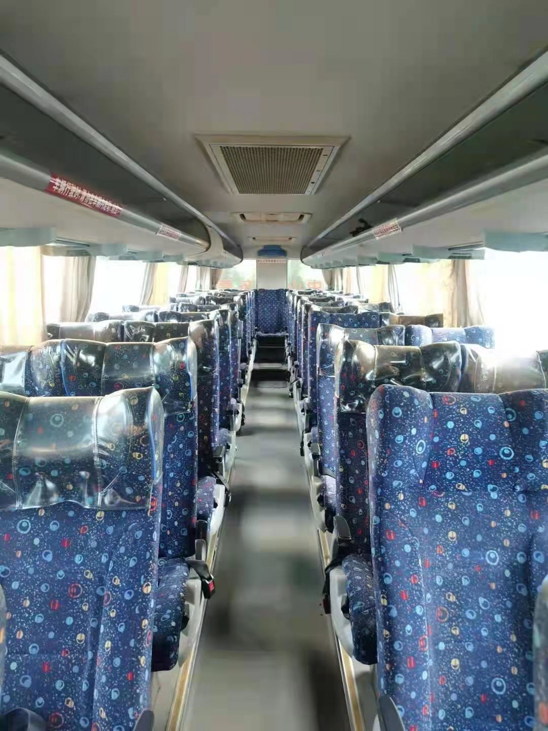 Used Kinglong Bus 55 Seats Double Windshield Used Tour Bus Low Kilometer Airbag Chassis