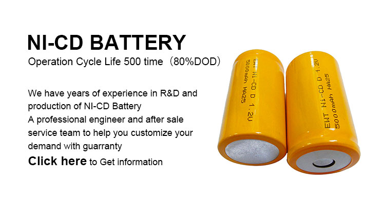 1.2v 5000mah Nickel Cadmium Battery Rechargeable NI-CD Battery