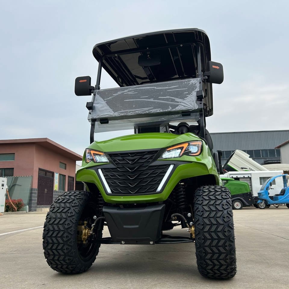 Green Color OEM 8 Seaters Golf Cart Off Road Customized White 72V 100Ah Lead Acid Battery