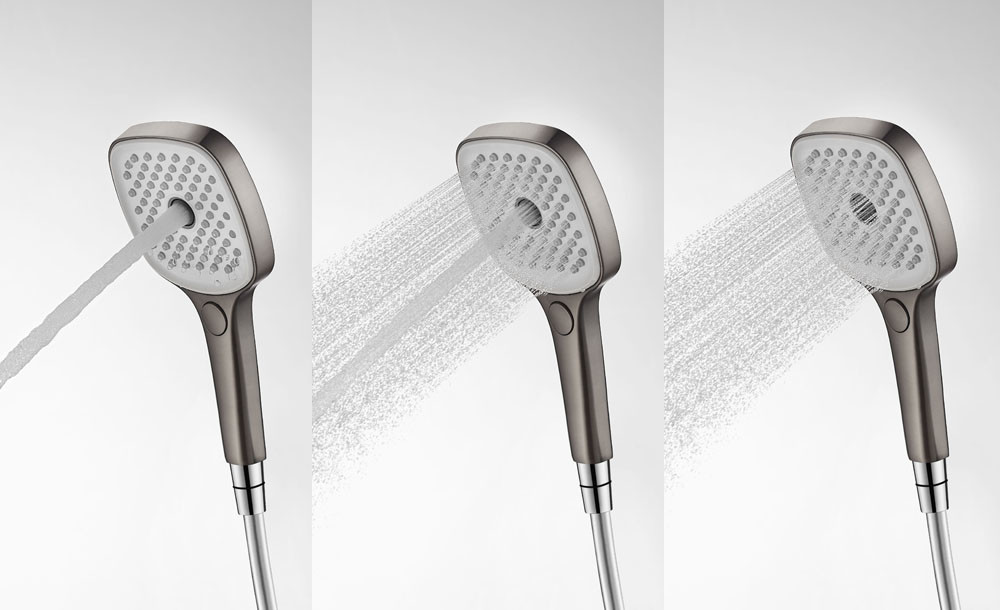 Contemporary Hand Shower Mixer Set Hand Held Wall Mount Shower Head Round