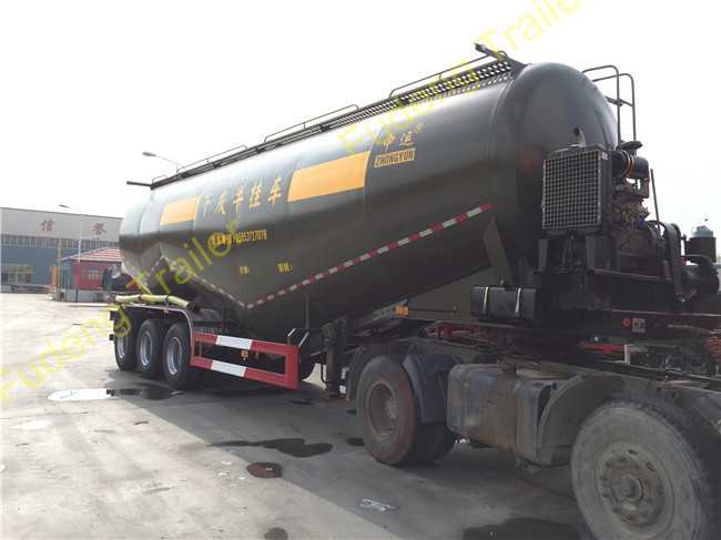 Carbon Steel V shape Bulk cement tanker trailers 3 axles silo cement carrier trailers