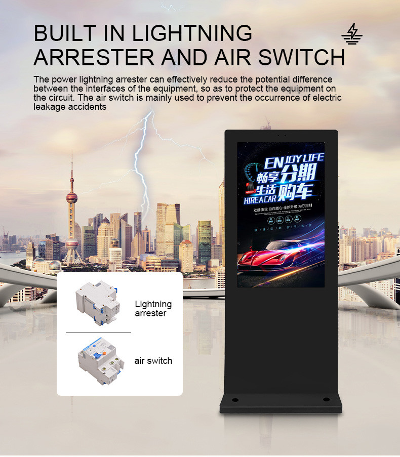 Outdoor Shopping Mall LCD Screen Player Digital Totem