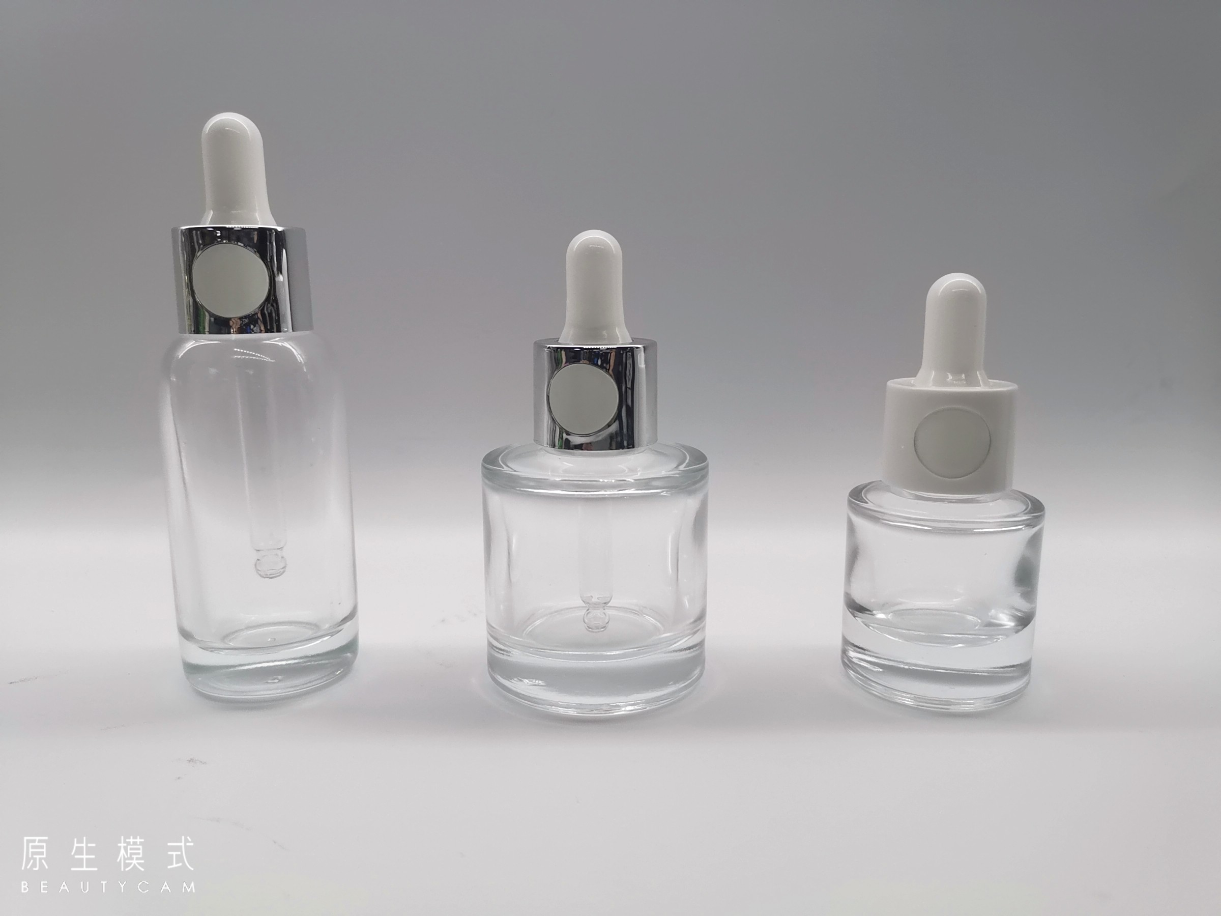 15ml Glass Button Dropper Bottle Silkscreen Printing Logo For Skincare Serum