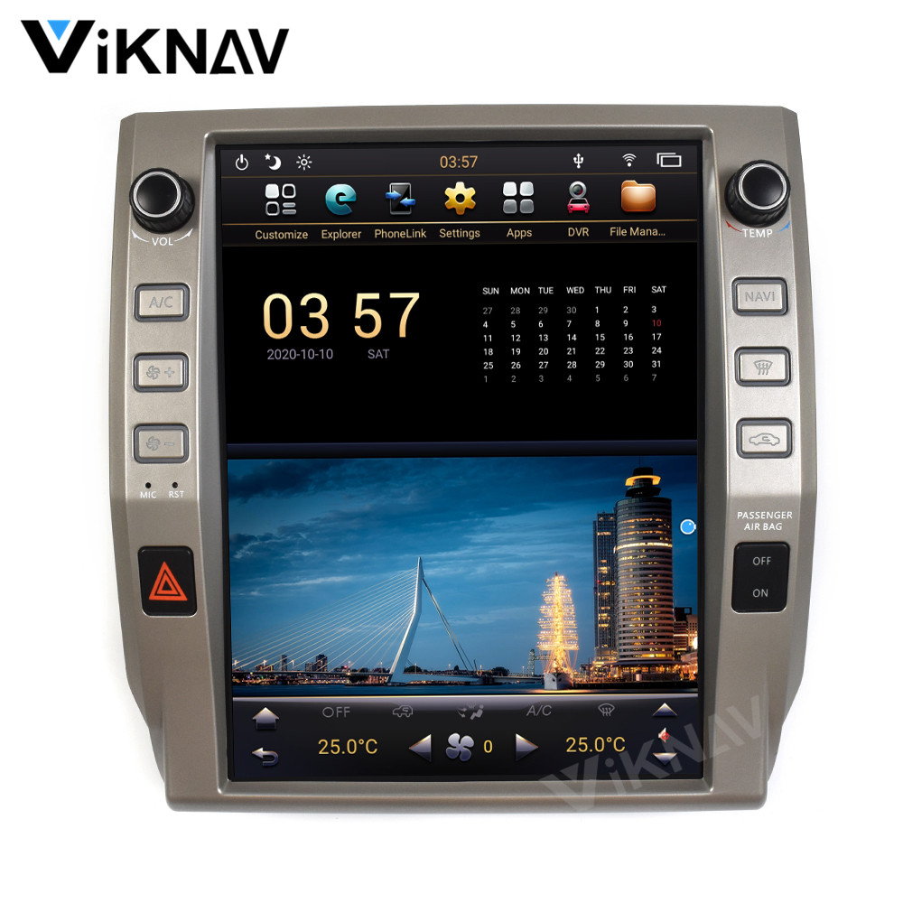 12.1Inch Touch Screen Stereo For 2014--2019 NissanTundra GPS Navigation Multimedia Player Wireless Carplay BT 4G