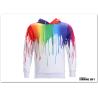 Buy cheap Graffiti Painting Drops Printed Long Sleeve Pockets Slim Pullover Hoodie from wholesalers