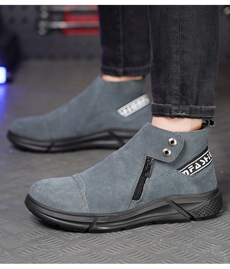 Rubber Sole Safety Shoes for Unisex Suede Work Boots in Industrial Settings