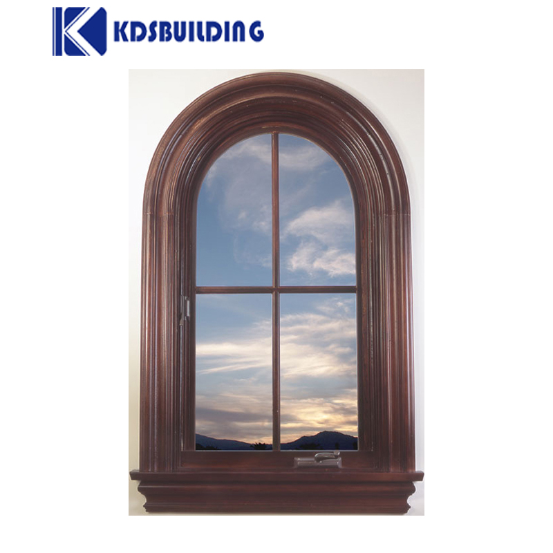 KDSBuilding Hand Held Wooden Glass Wood Hand Crank Window Solid Wooden Window Frame
