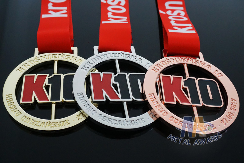 Spinning And Rotating Bespoke 10K Metal Award Medals For Maration , Sports Events