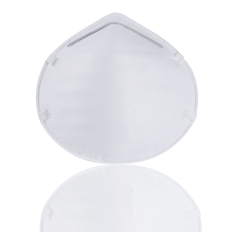 Grey Color FFP2 Cup Mask Head Wearing Size 132 * 115 * 47mm Latex Free