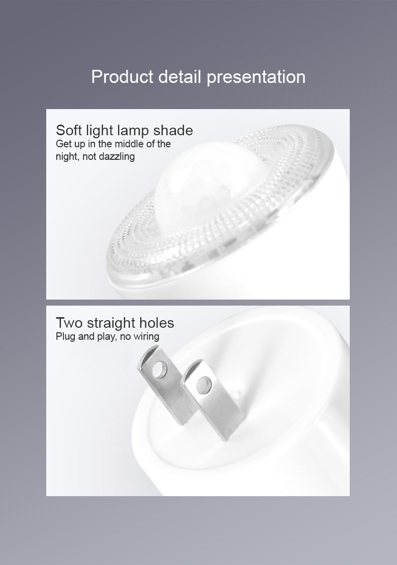 Intelligent Human Body Sensing Light Control Socket Plug for Aisle Stairway and Toilet