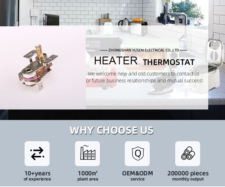 Household Electric Heater Thermal Switch 125v16a with Adjustable KST Iron Thermostat