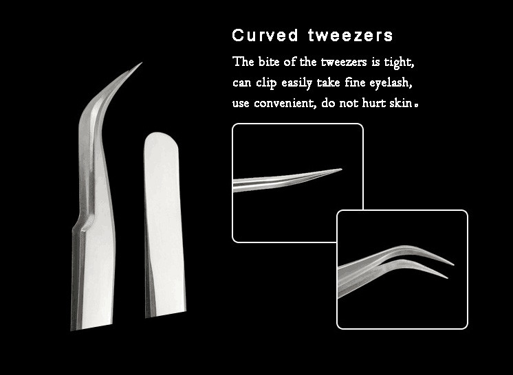 Purple Individual Eyelash Tweezers , Fancy Hand Tested Volume Tweezers
