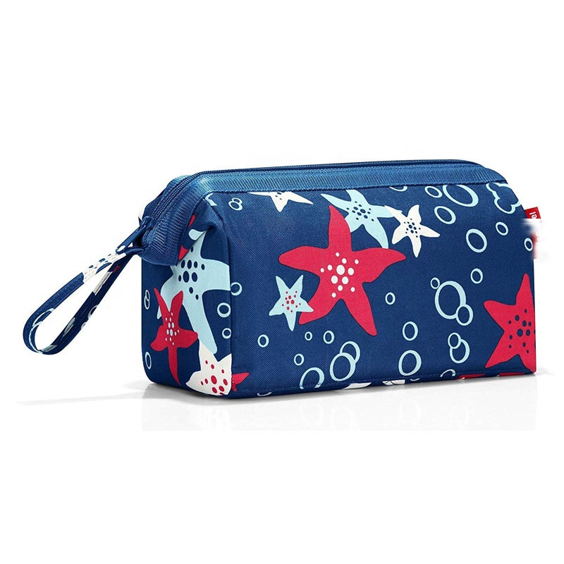 Portable Waterproof Travel Toiletry Bag Small Fancy Polyester Material For Vacation