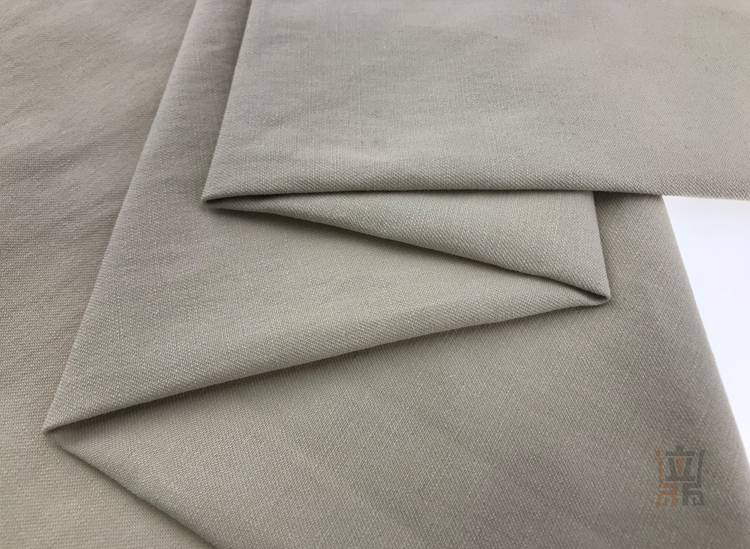 260gsm Stone Vintage Solid Twill Cotton Fabric 97 Cotton 3 Spandex Fabric For Coat