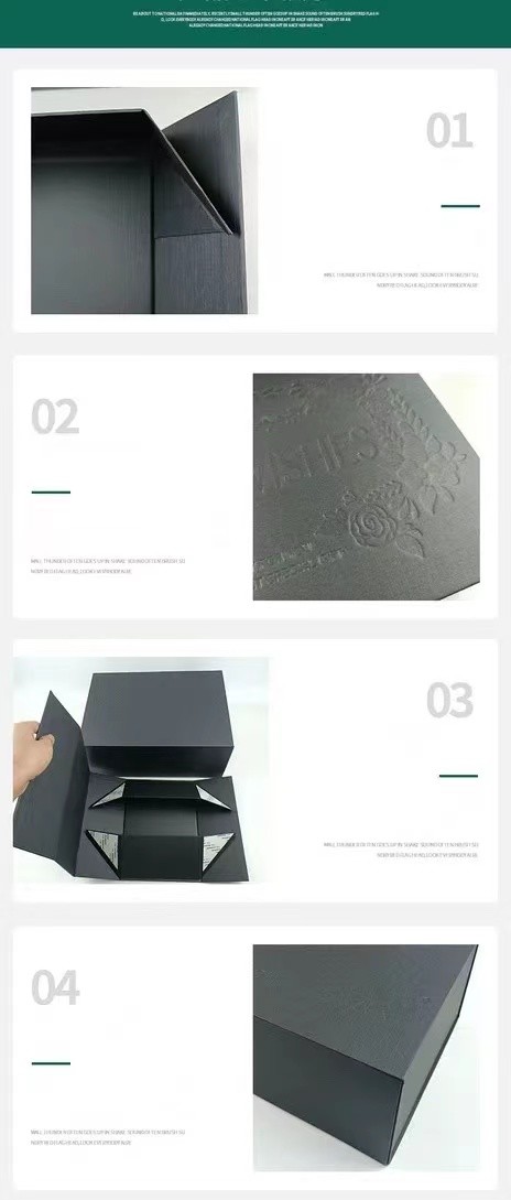 Foldable Multiple Size Cardboard Gift Packaging Box With Magnetic Closure