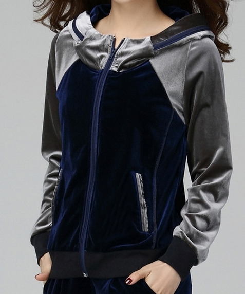 Fashion Street Style For Women Velour Tracksuit