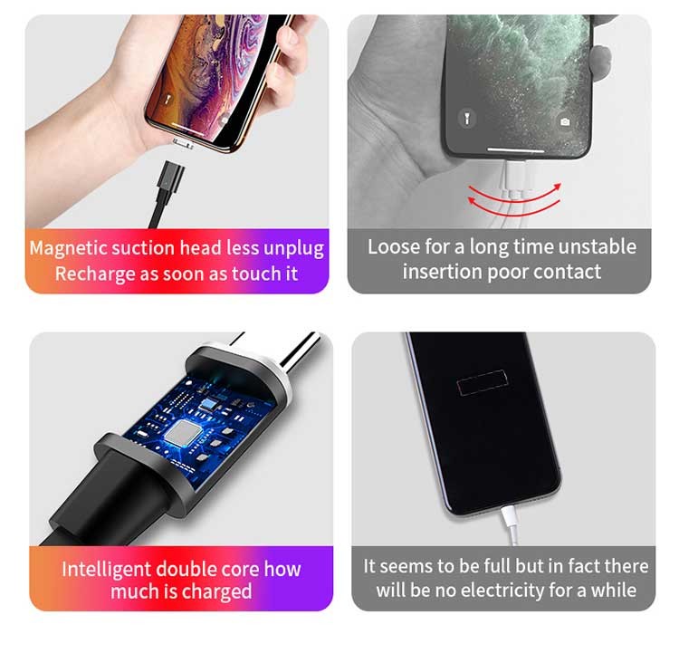 Custom Retractable OD 3.5mm Magnetic Data Cable 3A Fast Charging