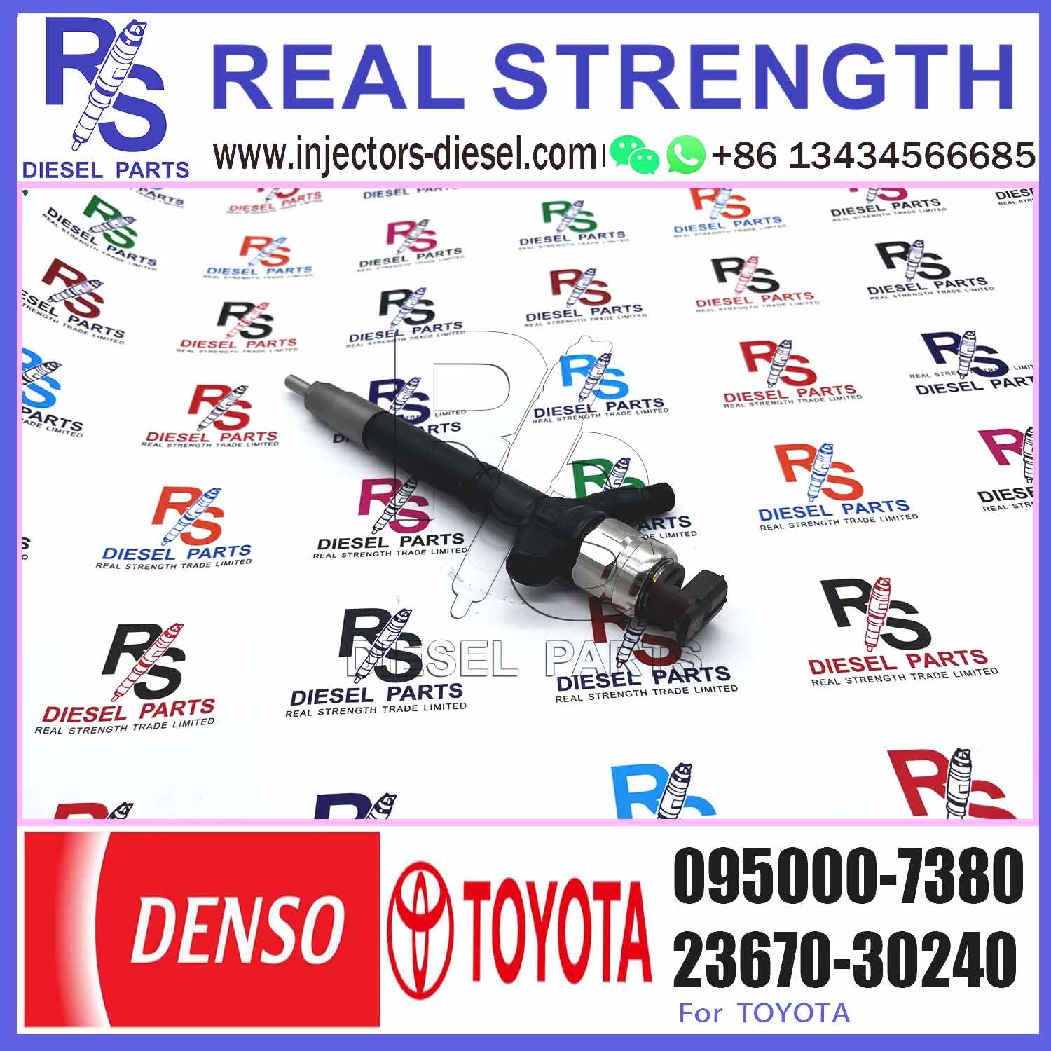 Common Rail Fuel Injector 23670-09060 23670-0L010 095000-6190 for Diesel Engine 2KD-FTV D4D