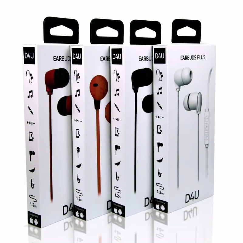 Custom Headphones Wireless Bluetooth Packaging Cardboard Box Earphone Package Paper Box With Hanger