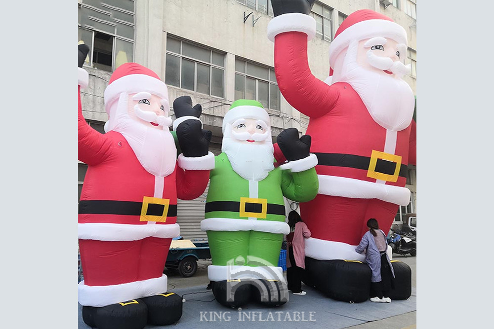 Giant 33 Ft / 10M Inflatable Santa Outdoor Inflatable Christmas Decoration Blow Up Santa Claus