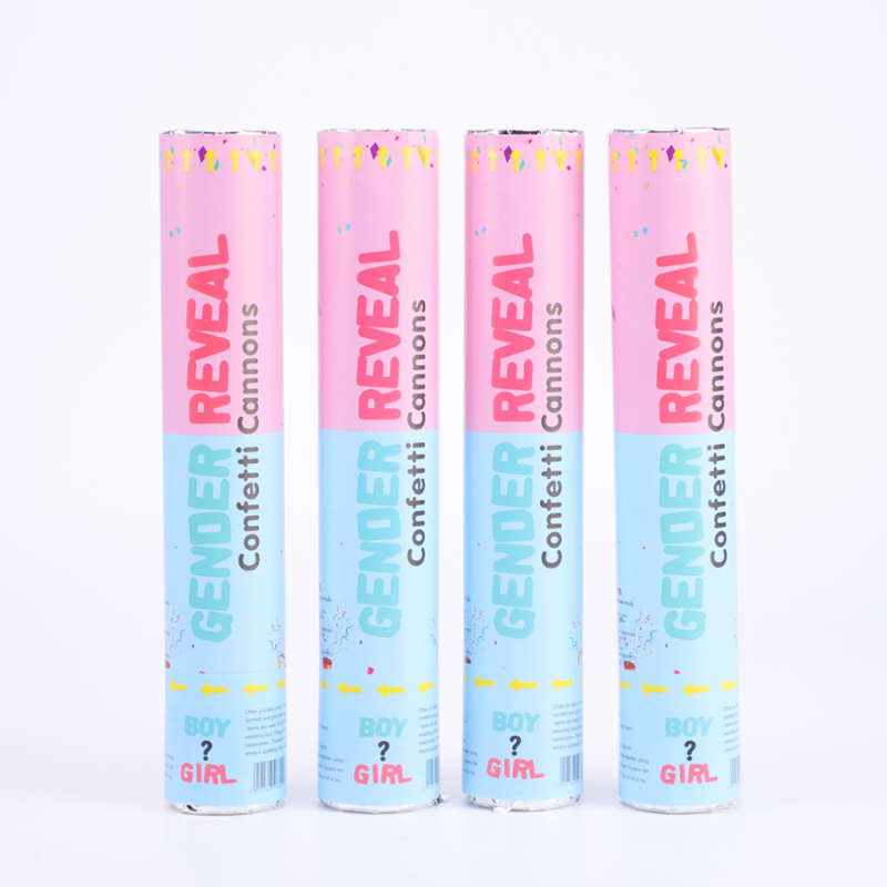 Multicolour Powder Gender Reveal Cannon Confetti Poppers Color Smoke Effect