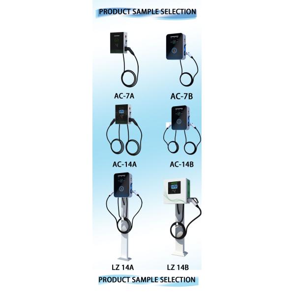 Ground Mounted 32A 2 Phase Ev Wallbox OEM Single Phase RFID Card AC 7kw EV Charger Station for Home Electric Car Charging