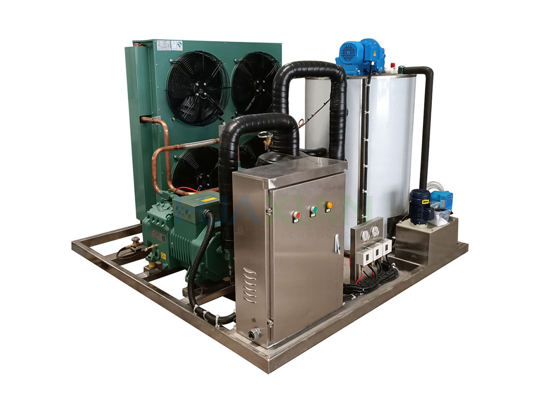 Integrated Ice Flake Making Machine 3 Ton Air Cooling Fresh Water