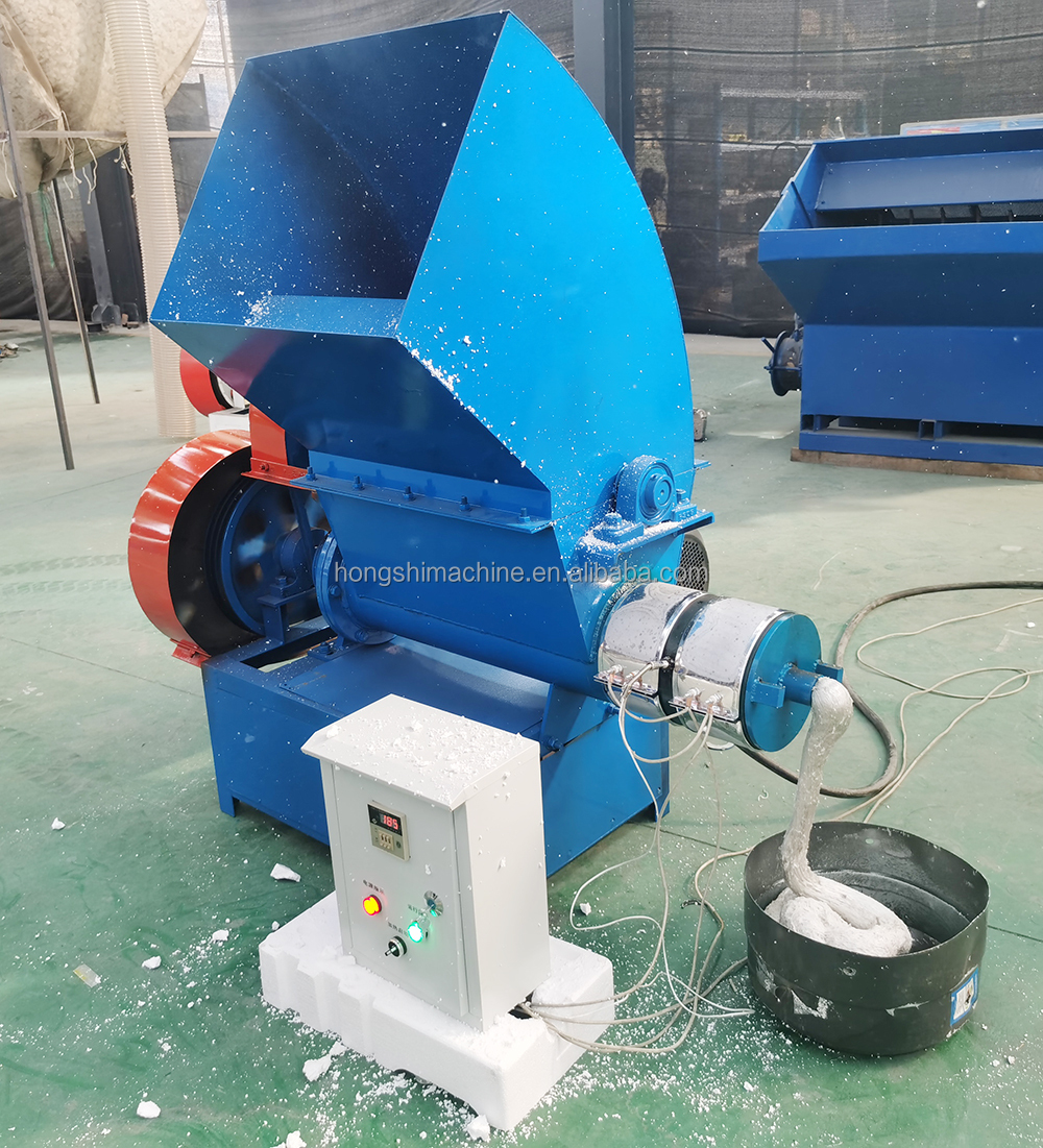 Fast food box foam melt machine styrofoam epe melting recycling machine thermocol foam block making machine