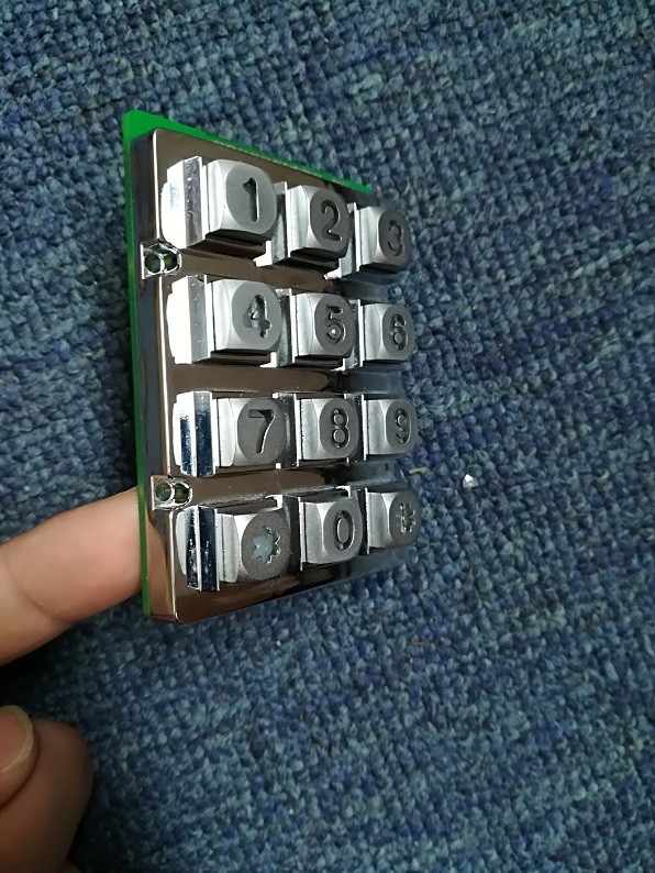 Chinese cheapest 3X4 matrix die cast keypad with back blue led lighting