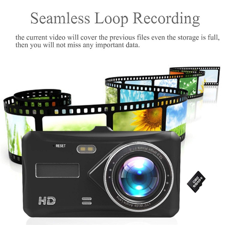 4 Inch Dashboard Mounted Dash Cam Front And Rear CMOS sensor