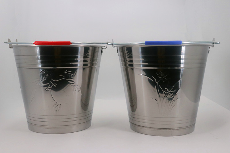 7 litre - 20 litre Stainless Steel Water Bucket 0.4mm Thickness strong and immune to rust
