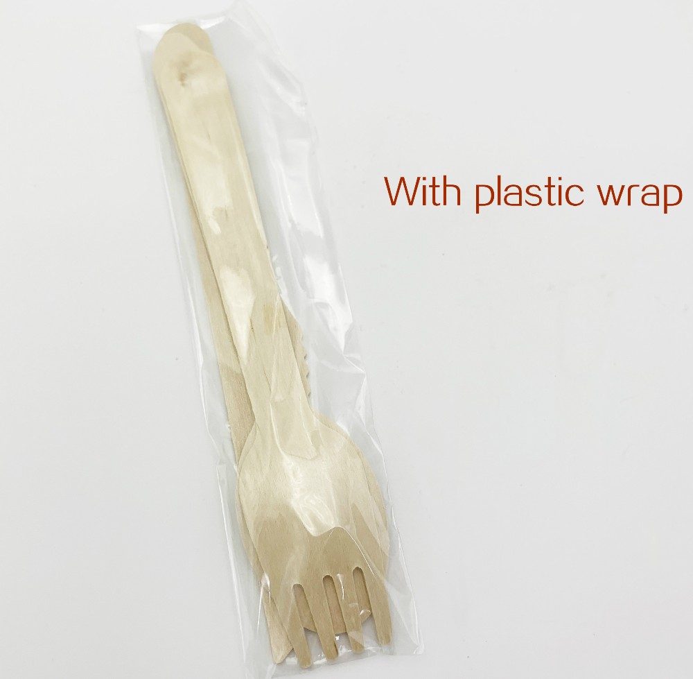 Biodegradable Bamboo Utensil Disposable Bamboo Cutlery Set for Party Camping Grade A 170mm