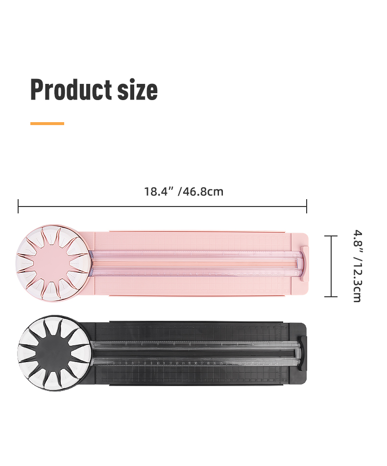 12 Functions Black Multifunction Paper Cutter Ideal for DIY Crafts and Circle Trimming