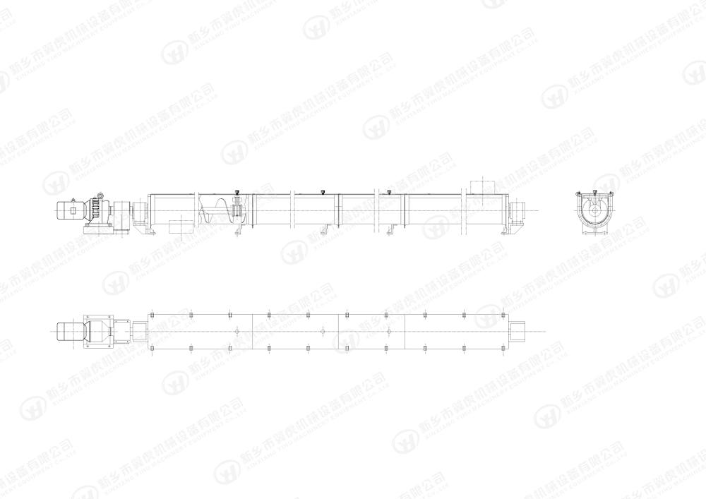 U Type Inclined Animal Feed Screw Conveyor For Cement / Grain