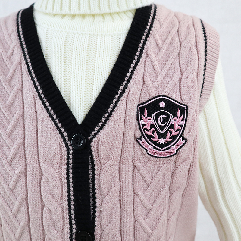 Knitting Pattern Children Sleeveless Cardigan Sweater Baby Boy Wool Sweater Boy Vest
