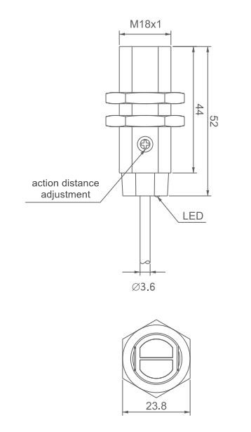 Photoelectric Switch Diffuse Type E3F-DS10B2 PNP NC Proximity Sensor M18 DC Photoelectric Sensor