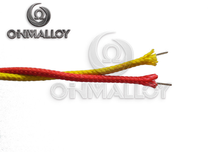 Fiberglass Insulation Material Type K Extension Cable 24 Awg Brown / Yellow / Red