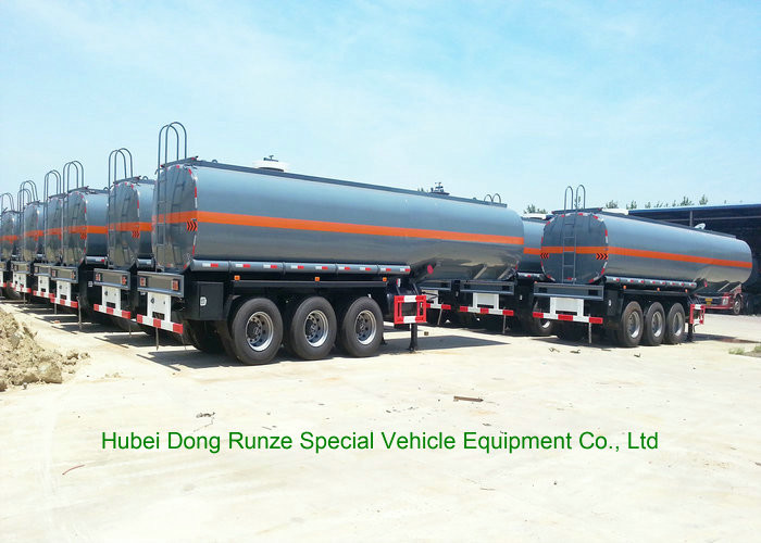 Hydrochloric Acid Tanker Semi Trailer , Chemical Road Tankers Custom Material