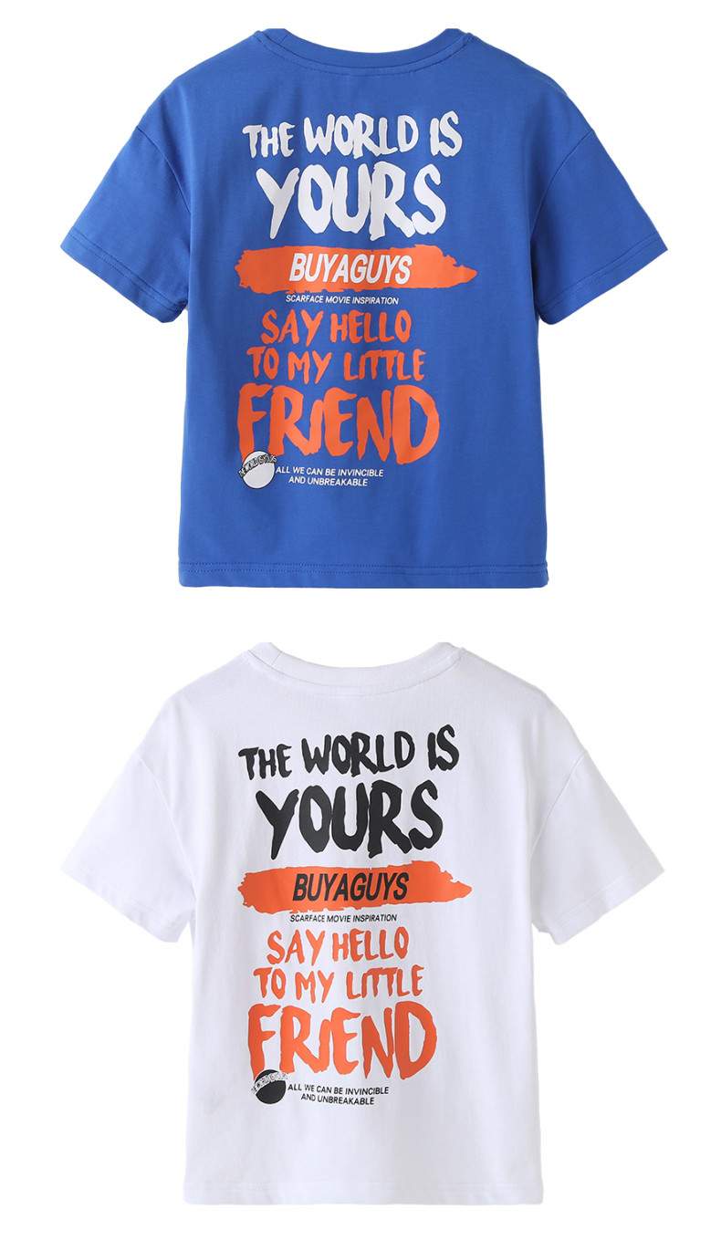 Pure Cotton T Shirt Childrens Summer Clothes Breathable Cool Boys Short Sleeved Top