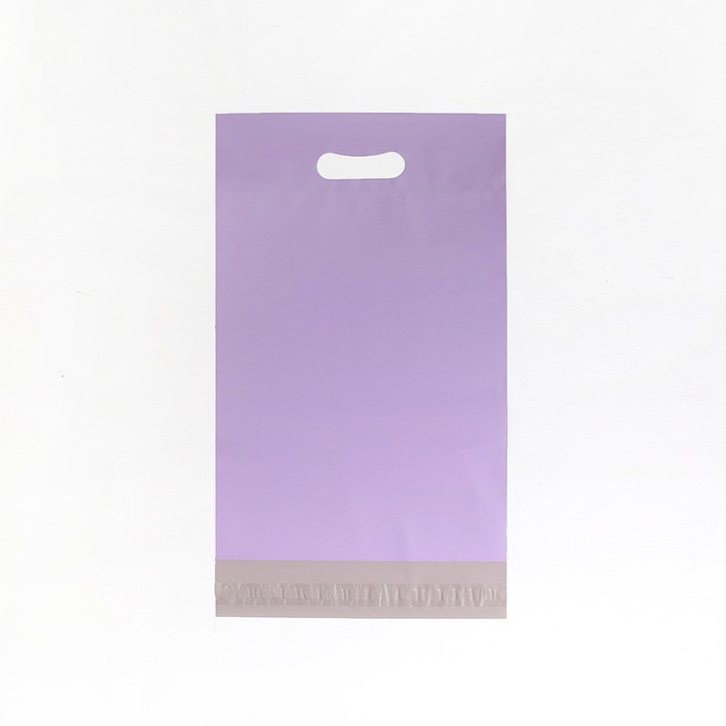 Purple PE Hand Eco Friendly Mailer Bags For Clothing Packaging