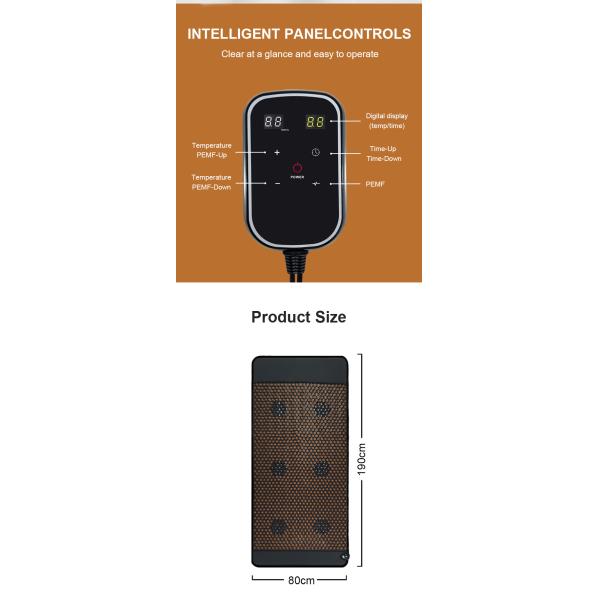 Korea Popular One Heating Zone PEMF Mat with 1150pcs Magnet Stones for Spa and Salon