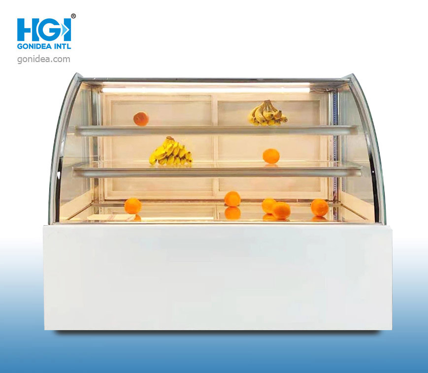 Big Capacity Commercial Cake Showcase Glass Cooler Bakery Display Cabinet Showcase Hcs-18f