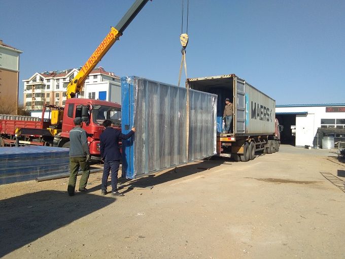 Expended Luxury Folding Container House Village 40 Foot Size With Steel Door