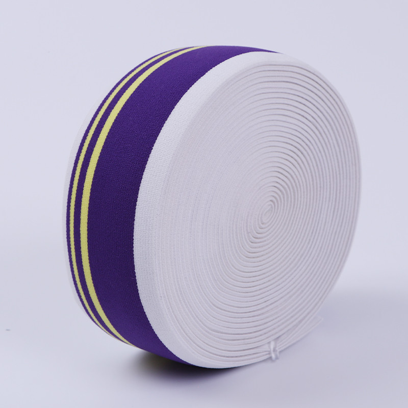 5.5cm Wide Striped Soft Nylon Elastic Waistband For Garment